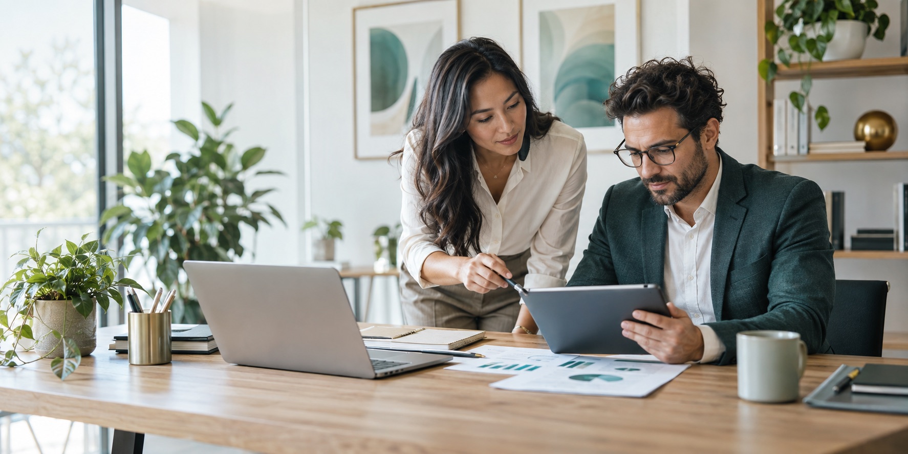 Professionals improving a business workflow